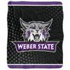 Weber State University Blanket, 50"x60" Logo Dots Silky Touch Sherpa Back Super Soft Throw Blanket view 2