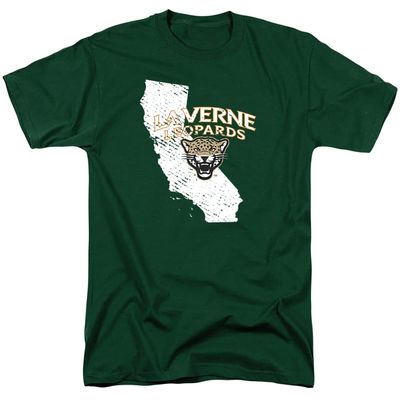 University of La Verne Official State Shape Short Sleeve Mens Cotton T-Shirt,University of La Verne, Large