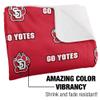 University of South Dakota Blanket, 50"x60" Logo Pattern Silky Touch Sherpa Back Super Soft Throw Blanket view 3