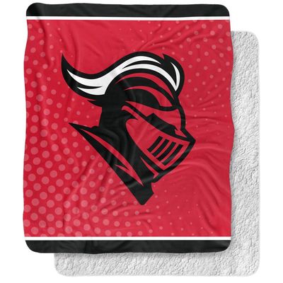 Rutgers University Blanket, 50"x60" Logo Dots Silky Touch Sherpa Back Super Soft Throw Blanket