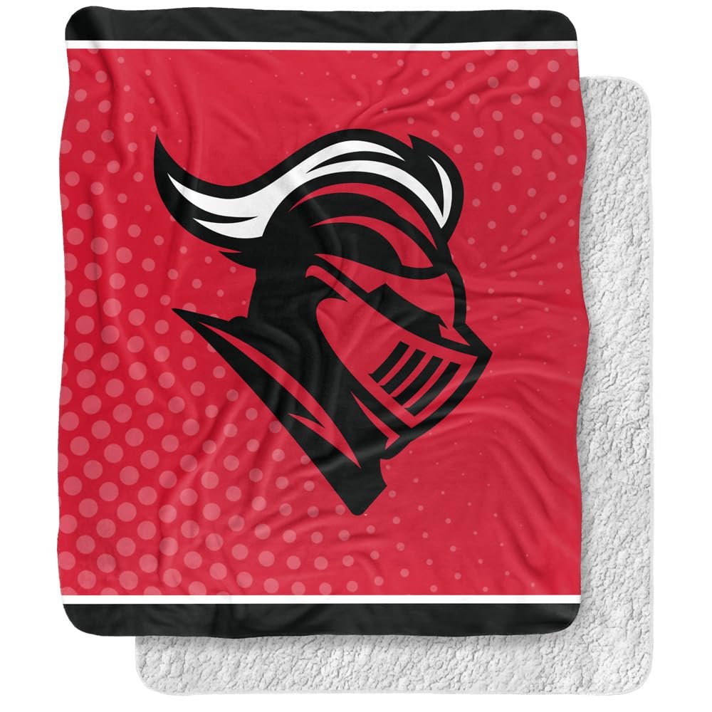Rutgers University Blanket, 50"x60" Logo Dots Silky Touch Sherpa Back Super Soft Throw Blanket