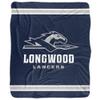 Longwood University Blanket, 50"x60" Primary Logo Stripes Silky Touch Sherpa Back Super Soft Throw Blanket view 2