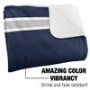 Longwood University Blanket, 50"x60" Primary Logo Stripes Silky Touch Sherpa Back Super Soft Throw Blanket view 3