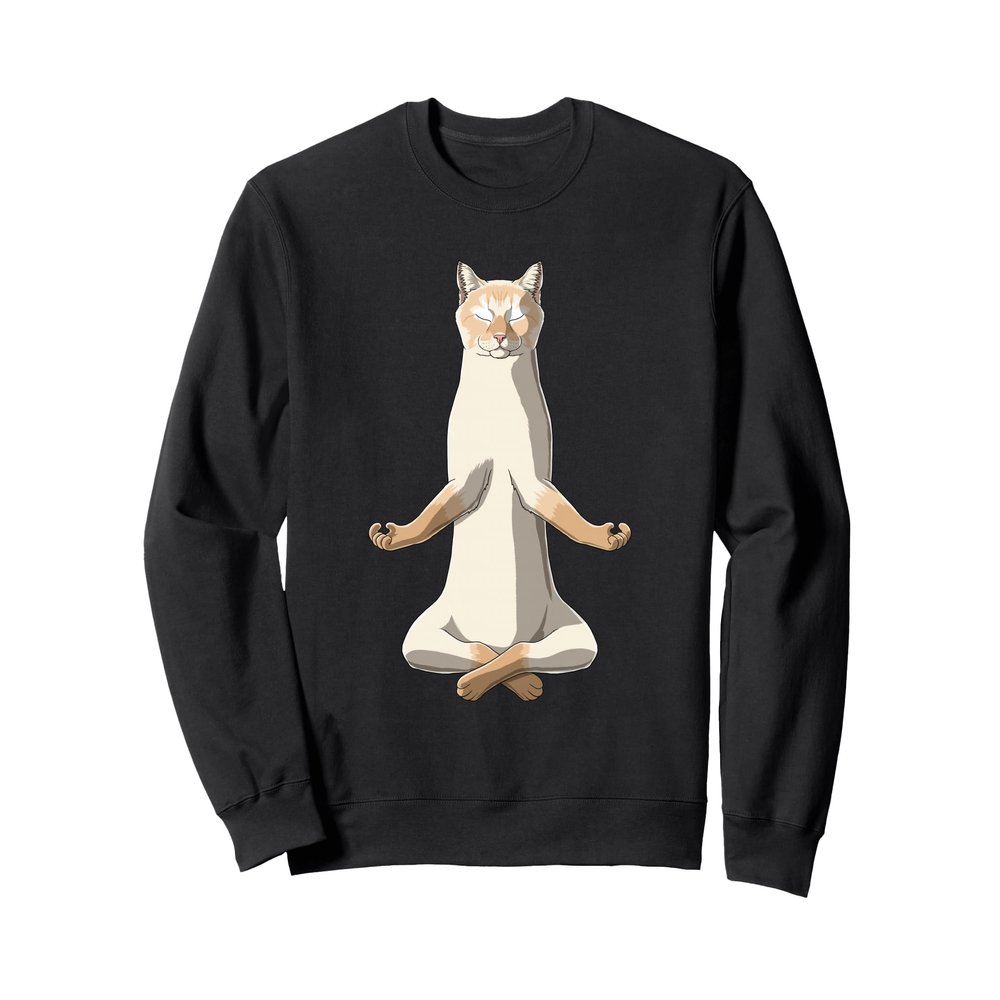 Funny Yoga Flame Point Siamese Cat Sweatshirt