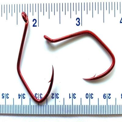 1000 Gerry's Tackle Red Chrome Sickle Octopus Fish Hooks Size 5/0 - Bulk Hooks