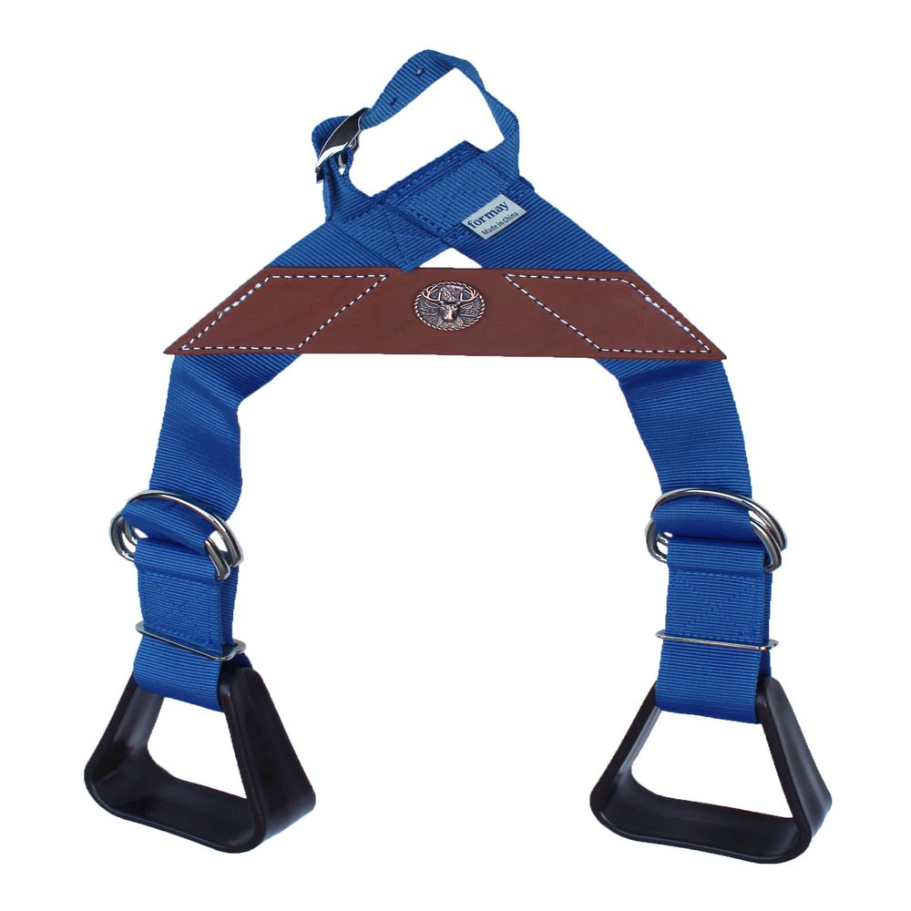 CHALLENGER Horse Western Blue Nylon Adjustable Saddle Youth Rider Kids Buddy Stirrups 5158CO620