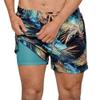 INGEAR Men's Swim Trunks with Compression Liner - 7 Inch Mens Swim Shorts for Swimming, Sports, and Outdoor Activities - Athletic Swimwear Bathing Suit Board Shorts (XX-Large, Rainbow Leaf) view 1