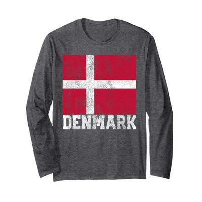 Denmark Flag National Pride Roots Country Family Nation Gift Long Sleeve T-Shirt