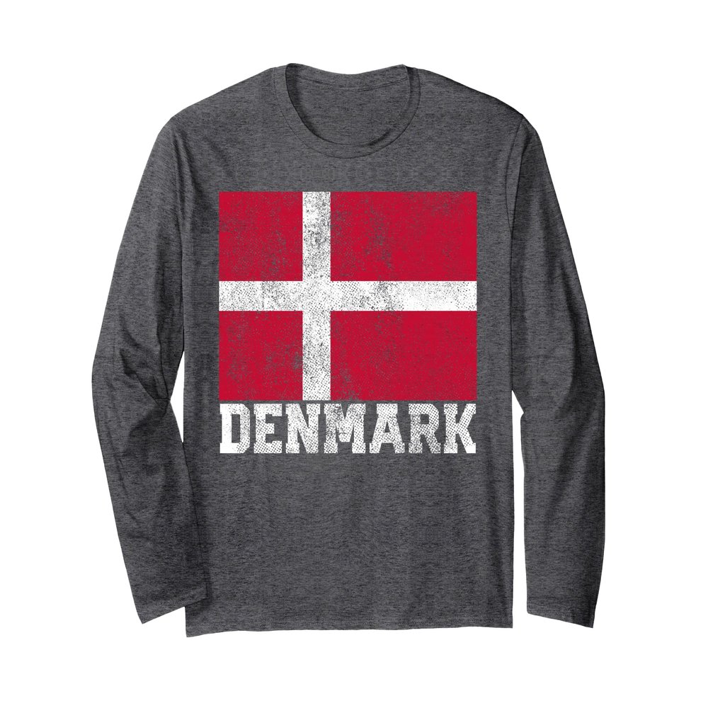 Denmark Flag National Pride Roots Country Family Nation Gift Long Sleeve T-Shirt