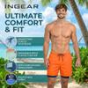 INGEAR Men's Swim Trunks with Compression Liner - 7 Inch Mens Swim Shorts for Swimming, Sports, and Outdoor Activities - Athletic Swimwear Bathing Suit Board Shorts (Large, Peachy Beachy) view 3
