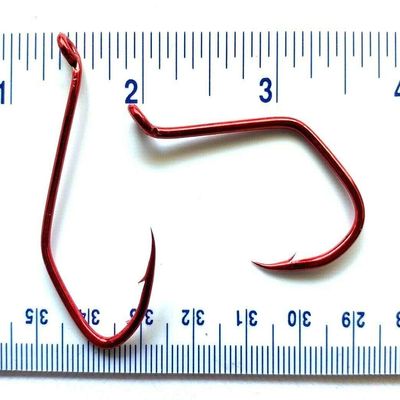 1000 Gerry's Tackle Red Chrome Sickle Octopus Fish Hooks Size 6/0 - Bulk Hooks