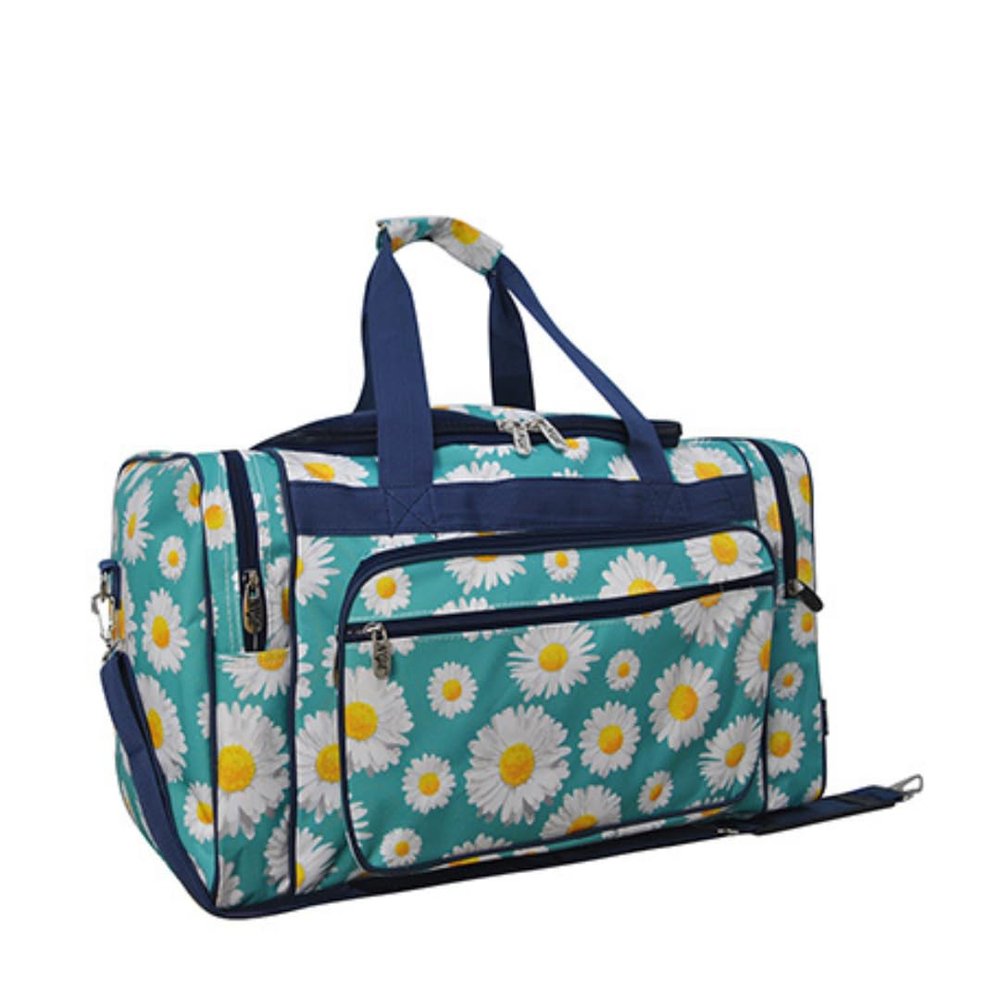 NGIL Canvas 20" inch Duffle Bag (Daisy Print-navy)