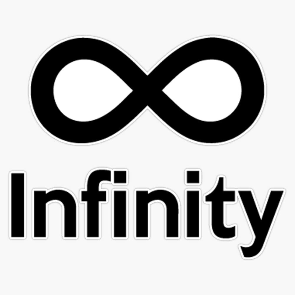 Infinity Logo Bumper Sticker Vinyl Decal 5"