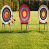 AUVIM Archery Targets Straw Solid Hand-Made Archery Target for Recurve Bow Compound Bow or Longbow 20 Inches Traditional Bow Arrow Target for Kids Youth Adult Archery Hunting Backyard Practice view 2