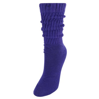 CTM Women's Super Soft Slouch Socks (1 Pair), Purple