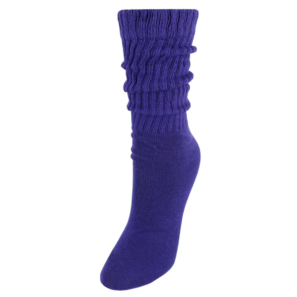 CTM Women's Super Soft Slouch Socks (1 Pair), Purple