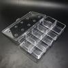 WellieSTR 1Pc Empty Acrylic Dubbing Storage Boxes with 10 compartments&Outlet Holes Luxury Dubbing Dispenser Fly Tying Tackle Box view 2