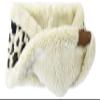C.C Soft Stretch Winter Warm Cable Knit Fuzzy Lined Ear Warmer Headband, Leopard Beige view 2