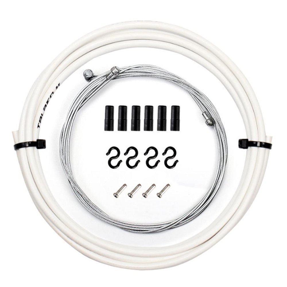 KOVNOVI Bicycle Brake Cable Housing 5mm Mountain Road Bike 2.5mm Brake Line Tube Sets Gear Derailleur Bike Accessories Accessories (Color : White Brake)