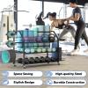 Staransun Staransun Weight Rack for Dumbbells - Widened Home Gym Storage Rack - Dumbbell Rack with 4 Flexible Wheels and Unique Storage on Both Sides view 3
