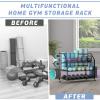 Staransun Staransun Weight Rack for Dumbbells - Widened Home Gym Storage Rack - Dumbbell Rack with 4 Flexible Wheels and Unique Storage on Both Sides view 4