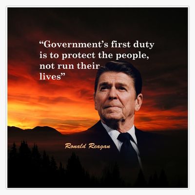 Ronald Reagan Quote On Government Bumper Sticker Vinyl Decal 5"