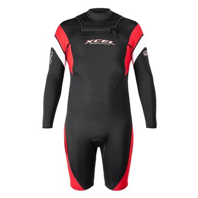 XCEL Mens Infiniti Solution Long Sleeve Springsuit 2mm - Black/Red/White | Medium Large
