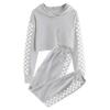 JanJean Kids Girls Spring Casual Outfit Long Sleeve Pullover Hoodies Top with Loose Cargo Loose Sweatpants 2PCS Tracksuit Grey 11-12 Years view 1