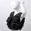 Aislor Kids Boys Girls Camouflage Vest Security Guard Waistcoat CS Field Combat Training Swat Police Outdoor Costume Black 8-14 Years view 4