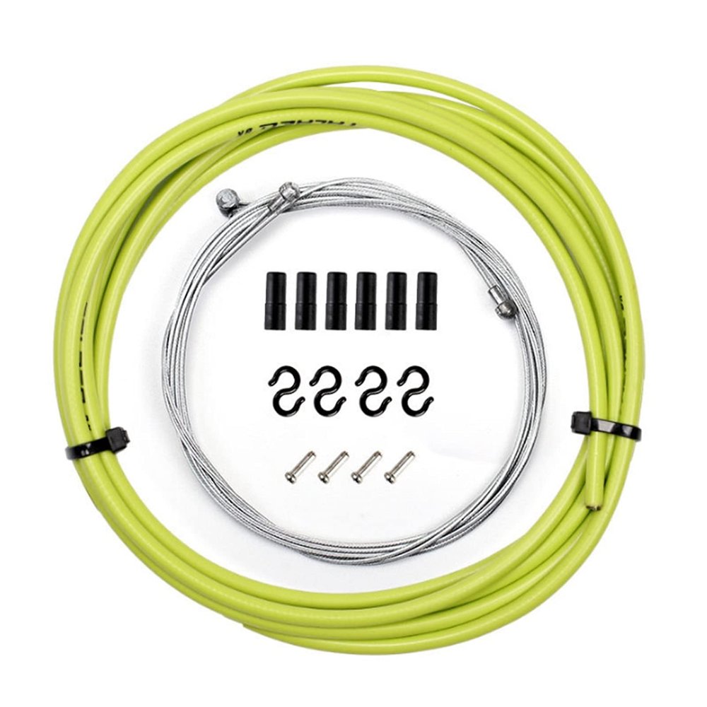 KOVNOVI Bicycle Brake Cable Housing 5mm Mountain Road Bike 2.5mm Brake Line Tube Sets Gear Derailleur Bike Accessories Accessories (Color : Green Brake)