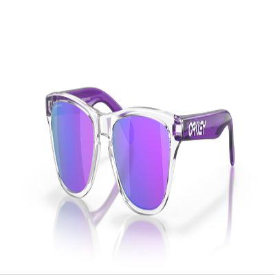 Oakley Youth Unisex Kids OJ9009 Frogskins XXS Square Sunglasses, Clear/Prizm Violet, 48 mm