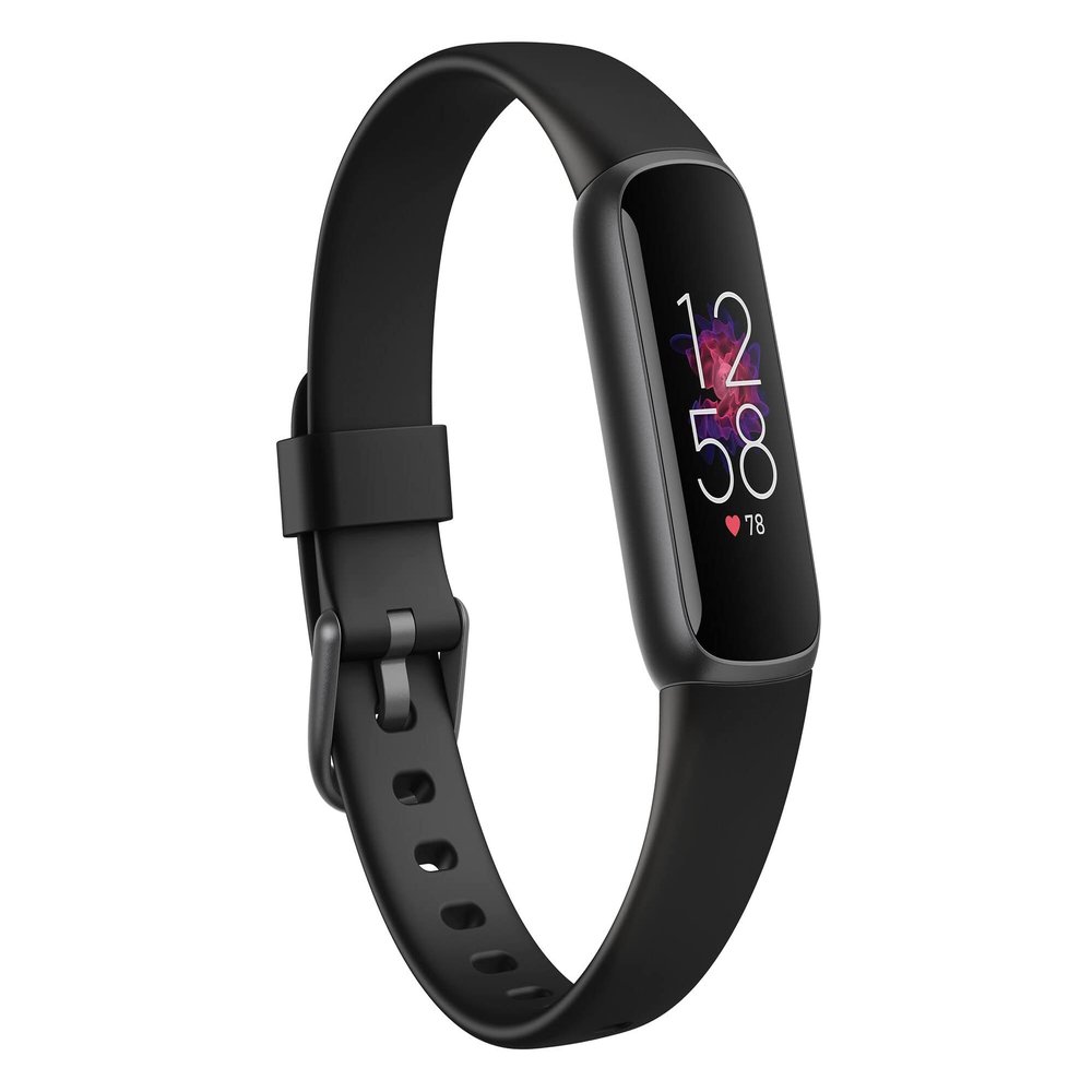 Fitbit Luxe Fitness and Wellness Tracker with Stress Management, Sleep Tracking and 24/7 Heart Rate, Black/Graphite, One Size (S & L Bands Included) (Renewed)