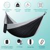 Hammock Camping, Portable Single/Double Hammocks for Outdoor Hiking Travel Backpacking - 210D Nylon Hammock Swing for Backyard & Garden (Black/Gray) view 4