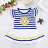 Little Girls Summer Clothes Outfits Daisy Flower Stripe T-Shirt Top + Bows Pant Sets Toddler Girl Clothing (Yellow, 6-7 Years) view 3