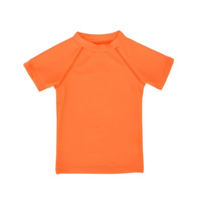 KAKU NANU Boys Rash Guard UPF 50+ Sun Shirt Toddler Short Sleeve(Orange,2T)