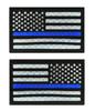 Antrix 2 Set IR Infrared Thin Blue Line USA Flag Patch,Tactical US Patch with Hook Fastener Reflective Die Cut Combat American Patch for Army Clothes,Tactical Backpack,Military Activity view 1