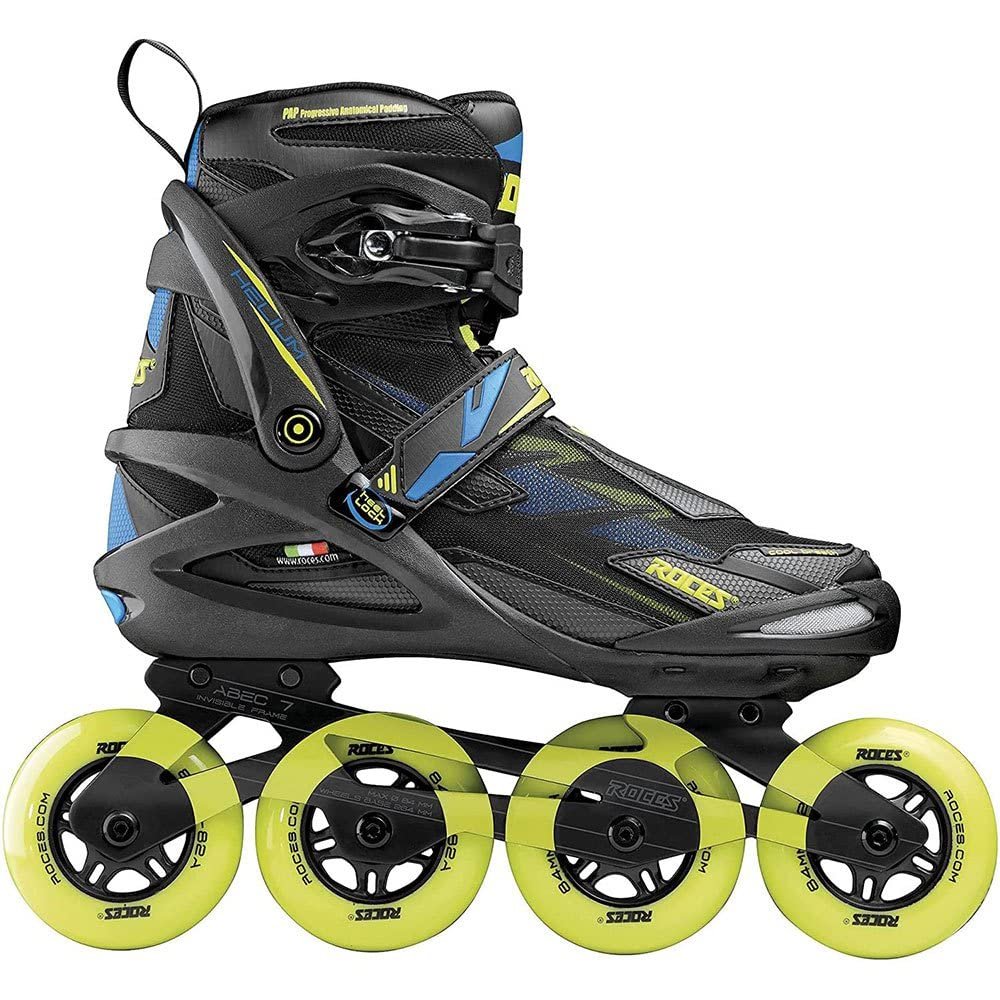 Roces, Helium II TIF Unisex Adult, Black-Lime, EU 45
