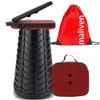 maliven Collapsible Camping Stool with Seat Cushion & Nylon Bag, Square Portable Telescopic Stool, Lightweight Sturdy Foldable Stool for Camp Fishing Picnic, Max Load 550 lb view 1