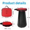 maliven Collapsible Camping Stool with Seat Cushion & Nylon Bag, Square Portable Telescopic Stool, Lightweight Sturdy Foldable Stool for Camp Fishing Picnic, Max Load 550 lb view 2