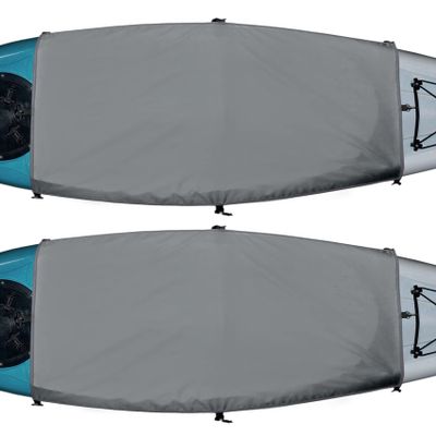 Explore Land Universal Kayak Cockpit Drape Waterproof Seal Cockpit Cover for Indoor and Outdoor 2 Pack - Regular 44 x 28 inch, Grey