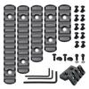 Picatinny Rail Set 5,7,9,11,13-Slot for Mlok, CG Gears Polymer Rails Section Offset Flashlight Mount with 12 T-Nuts & 14 Screws & 3 Allen Wrench (Black (5-7-9-11-13 Slot)+Rail Mount) view 1