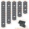 Picatinny Rail Set 5,7,9,11,13-Slot for Mlok, CG Gears Polymer Rails Section Offset Flashlight Mount with 12 T-Nuts & 14 Screws & 3 Allen Wrench (Black (5-7-9-11-13 Slot)+Rail Mount) view 3