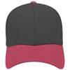 Ashen Fane 6 Panel Polyester Pro Mesh Low Profile Baseball Cap, Red Black view 2
