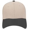 Ashen Fane 6 Panel Polyester Pro Mesh Low Profile Baseball Cap, Black Khaki view 2