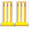 Thrifty Sports Combo of 2 Full Size Set 32" Heavy Plastic Cricket Stump Set (Yellow) view 1