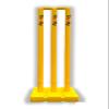 Thrifty Sports Combo of 2 Full Size Set 32" Heavy Plastic Cricket Stump Set (Yellow) view 2