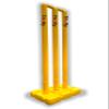 Thrifty Sports Combo of 2 Full Size Set 32" Heavy Plastic Cricket Stump Set (Yellow) view 3