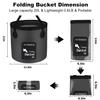 AUTODECO 2 Pack Collapsible Bucket 5 Gallon Container Folding Water Bucket Portable Wash Basin for Outdoor Travelling Camping Fishing Gardening Car Washing Black 20L view 2