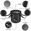 AUTODECO 2 Pack Collapsible Bucket 5 Gallon Container Folding Water Bucket Portable Wash Basin for Outdoor Travelling Camping Fishing Gardening Car Washing Black 20L view 3