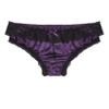 Yihuimin Mens Satin Floral Lace Bikini Briefs French Maid Sissy Crossdress Panties Underwear Purple Large view 1